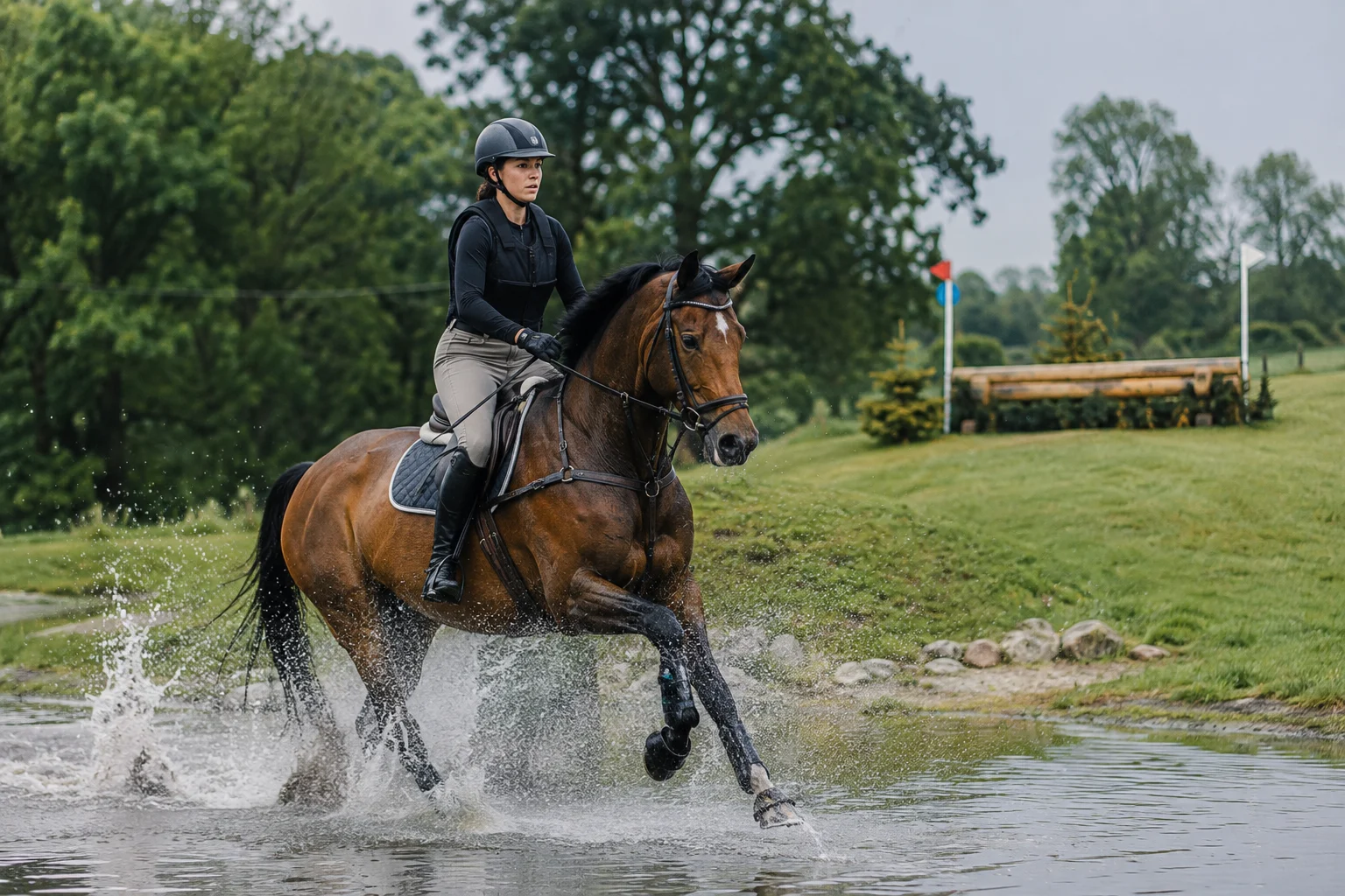 Άλογο και αναβάτης σε διαδρομή eventing
